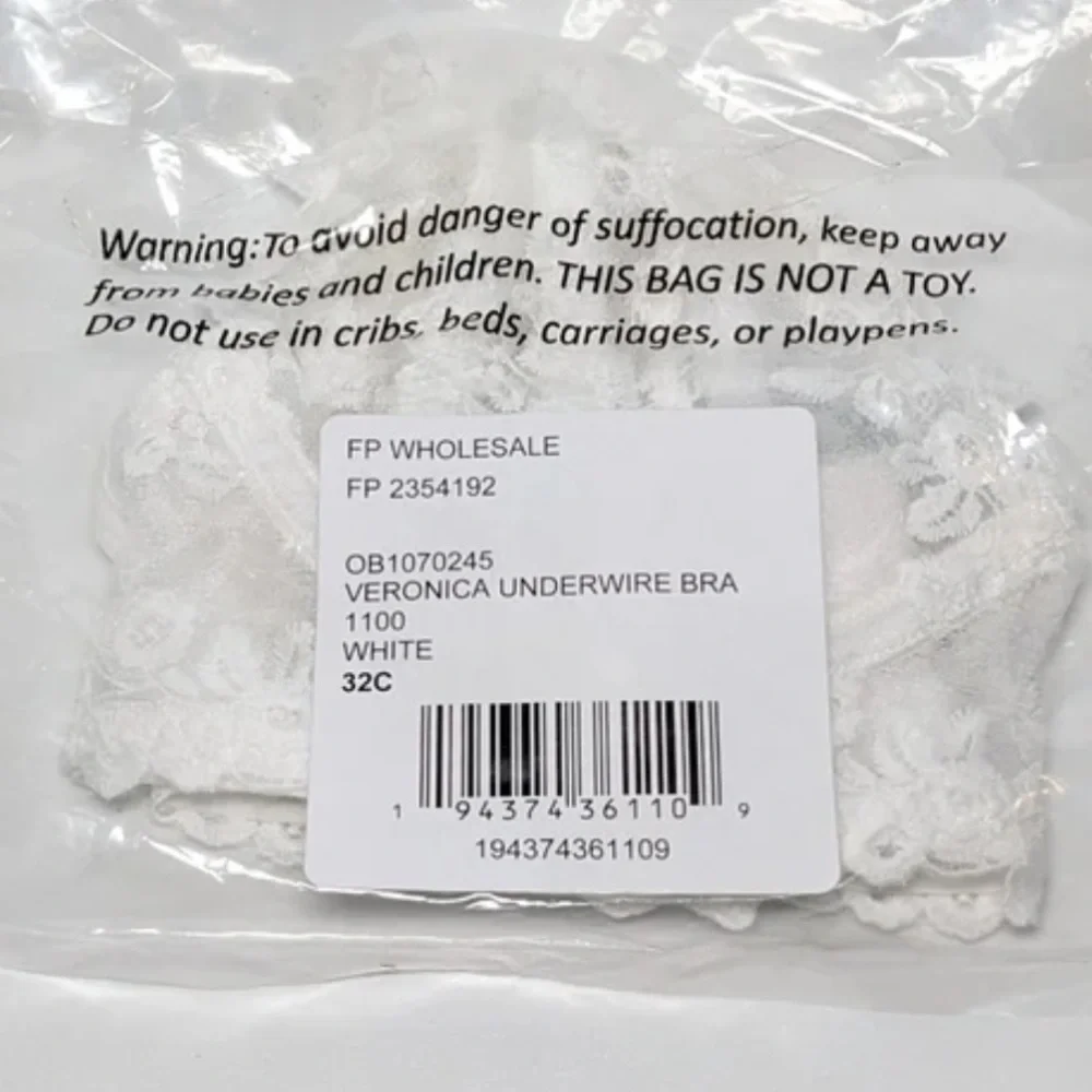 Free People Veronica Underwire Bra White 32C - Picture 12 of 12